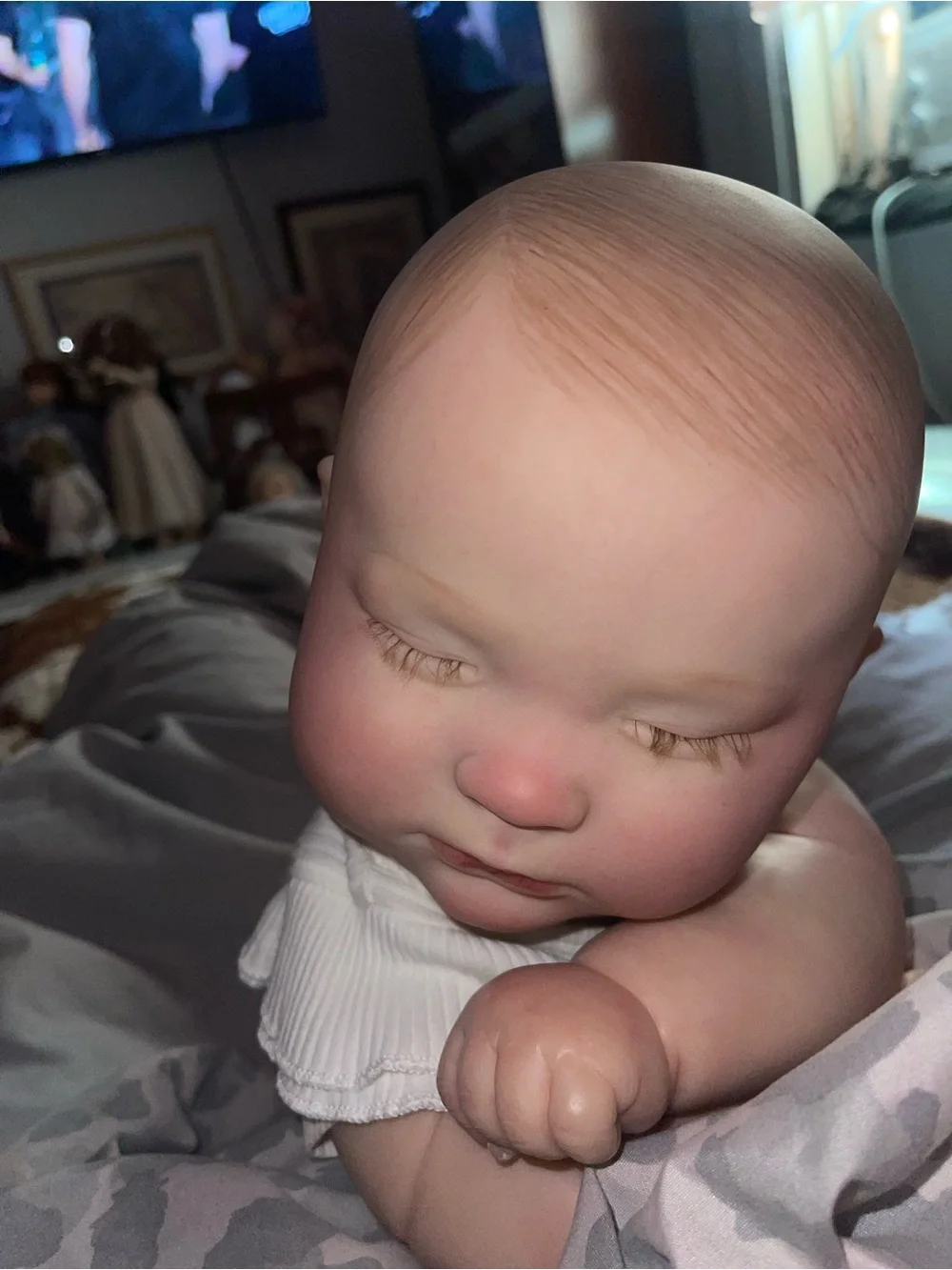 Reborn Pink and Cream Baby Doll with Bottle